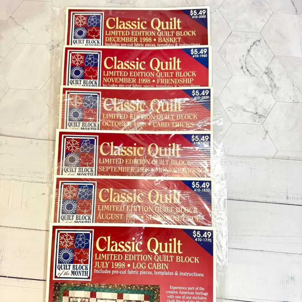 Quilt Block of The Month Joann 1998 Classic Quilt 11 Month Set Exc. June NOS